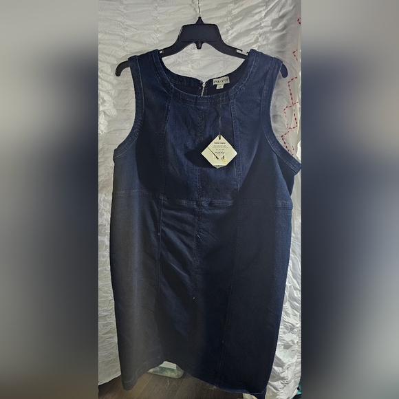 Ava & Viv Navy Denim Zip-Up - Picture 1 of 4